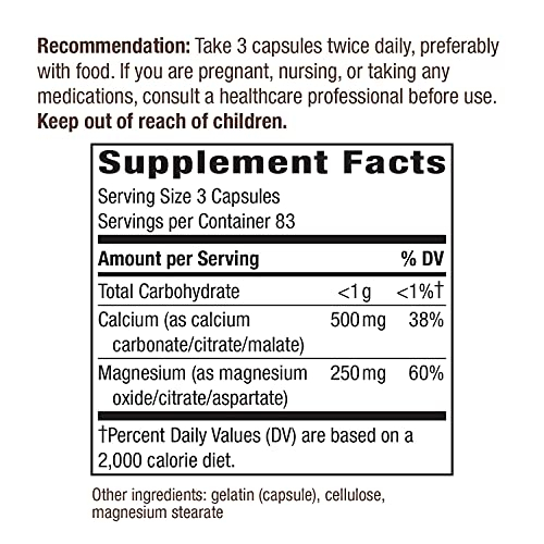 Foto 4 pulgar | Suplemento Nature's Way De Calcio Y Magnesio 750 Mg 250 Cápsulas - Venta Internacional.