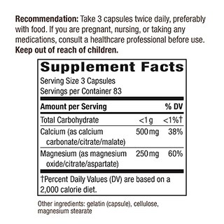 Foto 3 | Suplemento Nature's Way De Calcio Y Magnesio 750 Mg 250 Cápsulas - Venta Internacional.