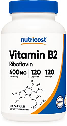 Foto 2 pulgar | Suplemento Nutricost De Vitamina B2 (riboflavina) 400 Mg 120 Cápsulas - Venta Internacional.