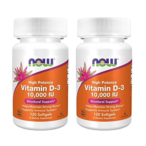 Foto 2 pulgar | Supplement Now Foods Vitamina D-3, 10 000 Ui, 120 Cápsulas Blandas X2 - Venta Internacional.