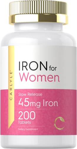 Foto 1 | Suplemento De Hierro Carlyle Para Mujeres 45 Mg 200 Tabletas - Venta Internacional.