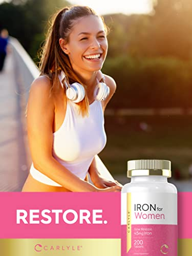 Foto 6 | Suplemento De Hierro Carlyle Para Mujeres 45 Mg 200 Tabletas - Venta Internacional.