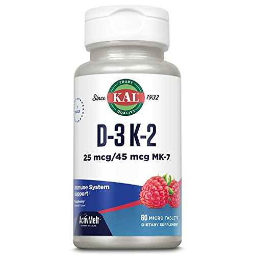 Foto 1 | Suplemento Kal D-3 Y K2 En Comprimidos De 1000 Ui, Sabor A Frambuesa - Venta Internacional.