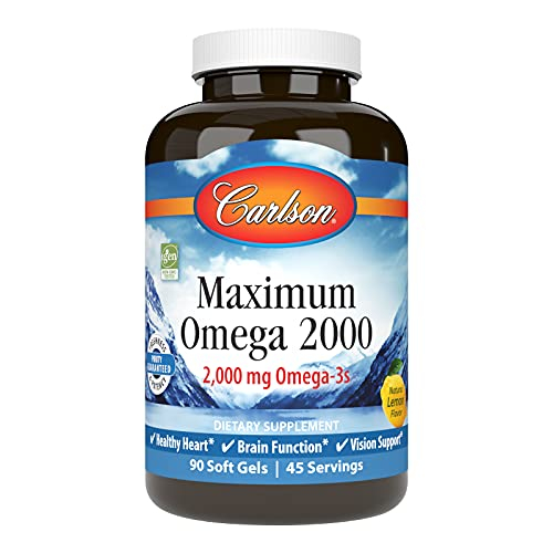 Foto 1 | Suplemento Carlson Maximum Omega 2000 90 Cápsulas Blandas - Venta Internacional.