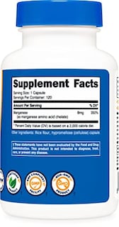 Foto 4 | Suplemento Nutricost Manganeso Quelado 8 Mg 120 Cápsulas - Venta Internacional.