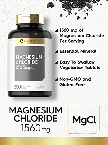 Foto 4 pulgar | Suplemento Carlyle De Cloruro De Magnesio 1560 Mg 200 Tabletas - Venta Internacional.