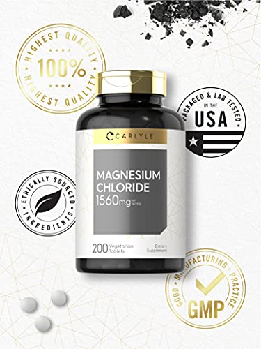 Foto 6 pulgar | Suplemento Carlyle De Cloruro De Magnesio 1560 Mg 200 Tabletas - Venta Internacional.