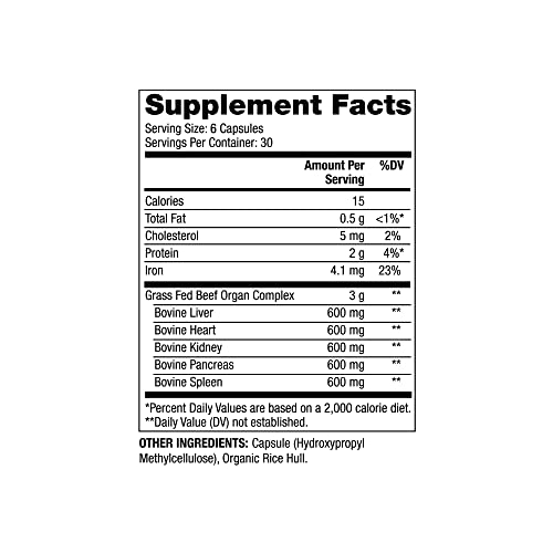 Foto 3 pulgar | Suplemento Dietético Dr. Mercola Grass Feed Beef Organ Complex - Venta Internacional.