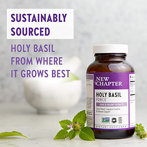 Foto 4 pulgar | Suplemento New Chapter Stress Relief Holy Basil 120 Cápsulas - Venta Internacional.