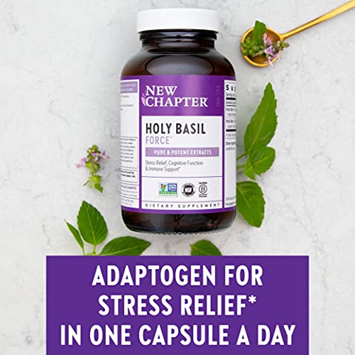 Foto 5 | Suplemento New Chapter Stress Relief Holy Basil 120 Cápsulas - Venta Internacional.