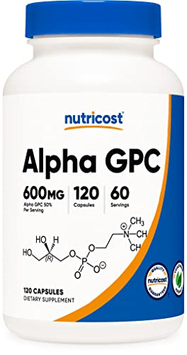 Foto 2 pulgar | Suplemento Nutricost Alpha Gpc 600 Mg 120 Cápsulas Vegetarianas - Venta Internacional.