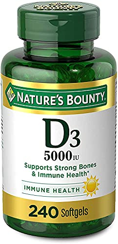 Foto 2 pulgar | Suplemento De Vitamina D3 De Nature's Bounty, 125 Mcg (5000 Ui), 240 G - Venta Internacional.