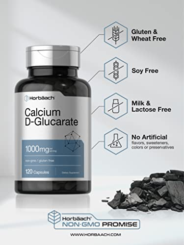 Foto 5 pulgar | Suplemento Horbäach D-glucarato De Calcio 1000 Mg 120 Cápsulas - Venta Internacional.