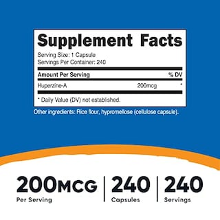 Foto 2 | Suplemento Nutricost Huperzine A 200 Mcg 240 Cápsulas - Venta Internacional.