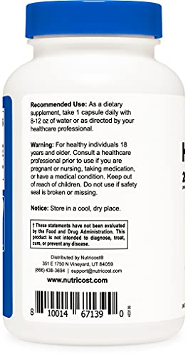Foto 5 pulgar | Suplemento Nutricost Huperzine A 200 Mcg 240 Cápsulas - Venta Internacional.