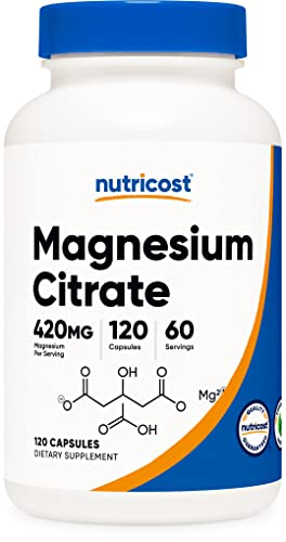 Foto 2 pulgar | Suplemento Nutricost Citrato De Magnesio 420 Mg 120 Cápsulas - Venta Internacional.