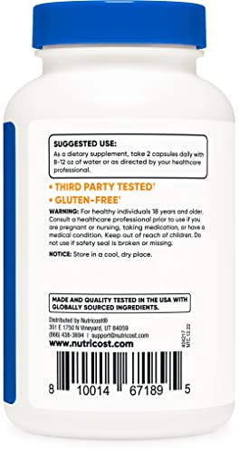 Foto 4 pulgar | Suplemento Nutricost Citrato De Magnesio 420 Mg 120 Cápsulas - Venta Internacional.