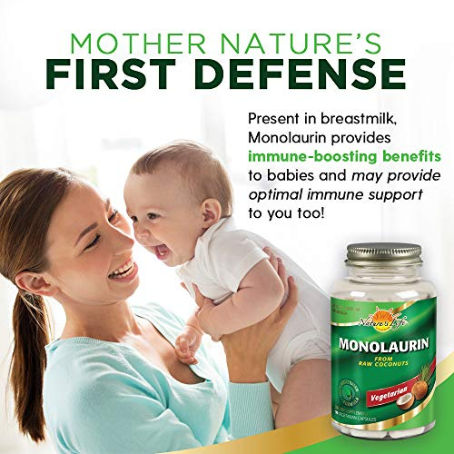 Foto 5 pulgar | Suplemento Nature's Life, Cápsulas De Monolaurina, 990 Mg, 90 Unidades - Venta Internacional.