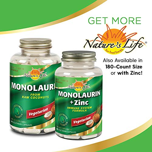 Foto 6 pulgar | Suplemento Nature's Life, Cápsulas De Monolaurina, 990 Mg, 90 Unidades - Venta Internacional.