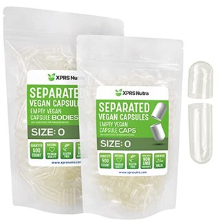 Foto 1 | Cápsulas Vacías Xprs Nutra Vegan De Tamaño 0 A 500 Unidades (transparentes) - Venta Internacional.