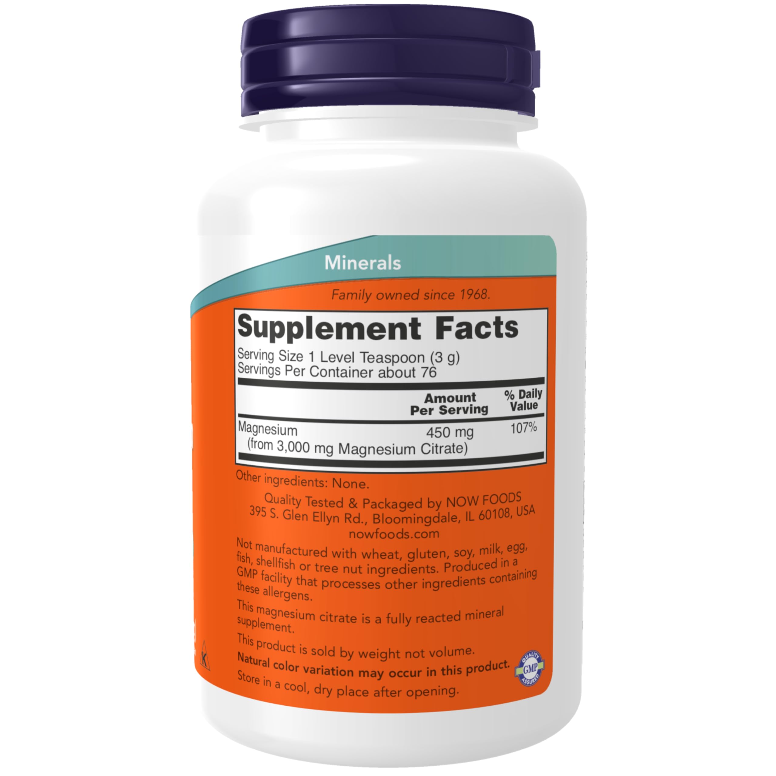 Foto 3 pulgar | Supplement Now Citrato De Magnesio En Polvo Puro, 240 Ml - Venta Internacional.