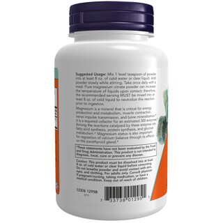 Foto 3 | Supplement Now Citrato De Magnesio En Polvo Puro, 240 Ml - Venta Internacional.
