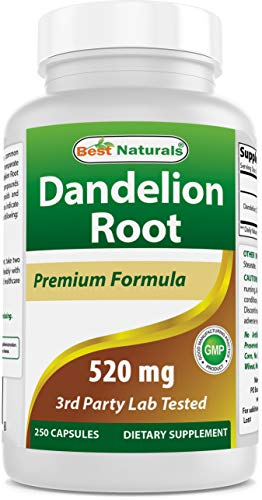 Foto 2 pulgar | Suplemento Best Naturals Raíz De Diente De León 520 Mg 250 Cápsulas - Venta Internacional.