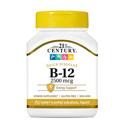 Suplemento 21st Century B 12 Tabletas Sublinguales De 2500 Mcg 110c - Venta Internacional.