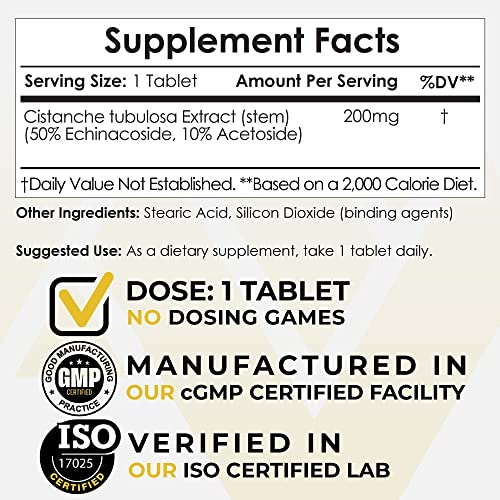 Foto 3 pulgar | Suplemento Nootropics Depot Cistanche Tubulosa 200 Mg 60 Tabletas - Venta Internacional.