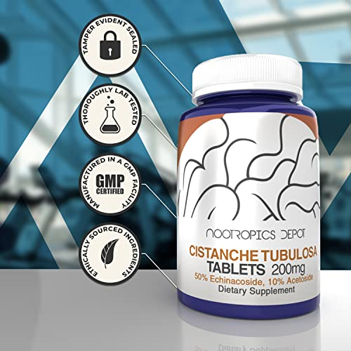 Foto 8 pulgar | Suplemento Nootropics Depot Cistanche Tubulosa 200 Mg 60 Tabletas - Venta Internacional.