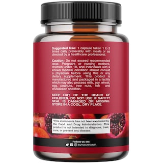Foto 2 | Suplemento Antioxidante Avanzado De Natures Craft: Granada - Venta Internacional.