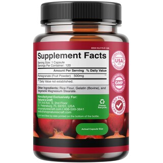 Foto 3 | Suplemento Antioxidante Avanzado De Natures Craft: Granada - Venta Internacional.