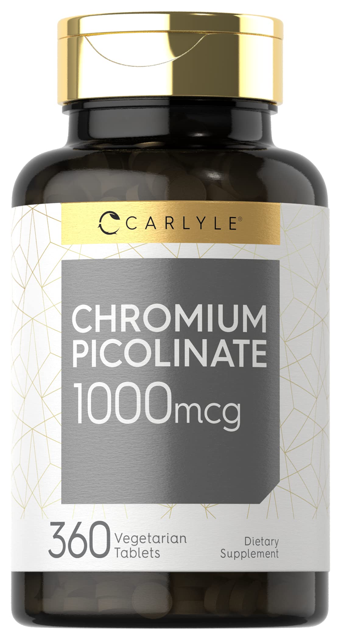 Suplemento De Picolinato De Cromo Carlyle Ultra, 1000 Mcg, 360 Tabletas - Venta Internacional.