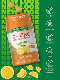 Foto 4 | Complementa Las Gomitas De Vitamina C De Nature's Truth Con Zinc, 60 Unidades - Venta Internacional.