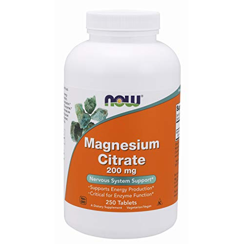 Foto 2 pulgar | Suplemento Now Citrato De Magnesio 200 Mg 250 Comprimidos - Venta Internacional.