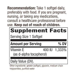 Foto 3 | Suplemento De Vitamina E De Nature's Way Con 400 Ui De D-alfa Tocoferol - Venta Internacional.