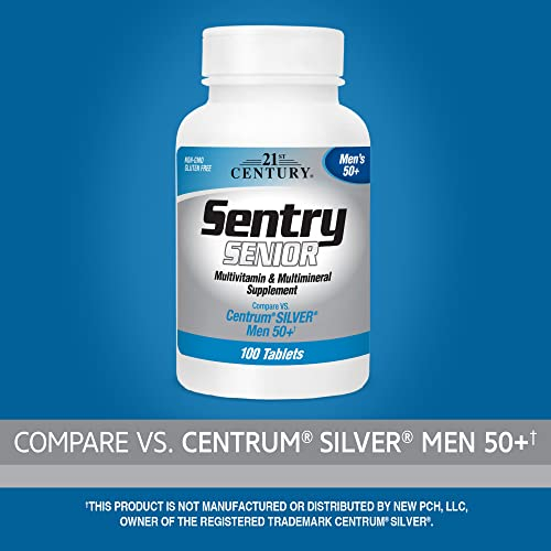Foto 3 pulgar | Suplemento 21st Century Sentry Senior Men 50plus 100 Comprimidos - Venta Internacional.