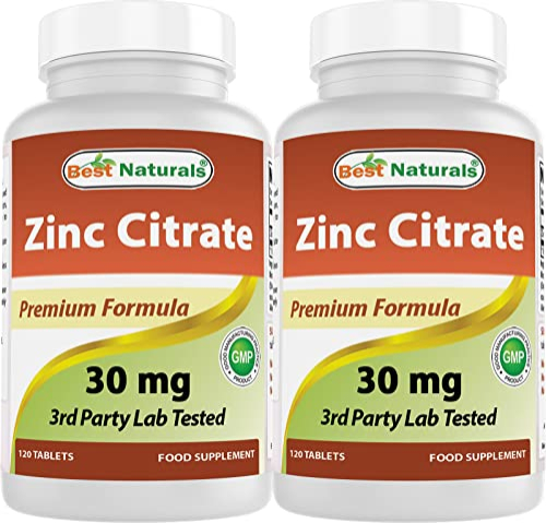 Foto 2 pulgar | Suplementos Best Naturals Zinc 30 Mg De Citrato De Zinc 120 Comprimidos - Venta Internacional.