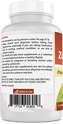 Foto 4 pulgar | Suplementos Best Naturals Zinc 30 Mg De Citrato De Zinc 120 Comprimidos - Venta Internacional.