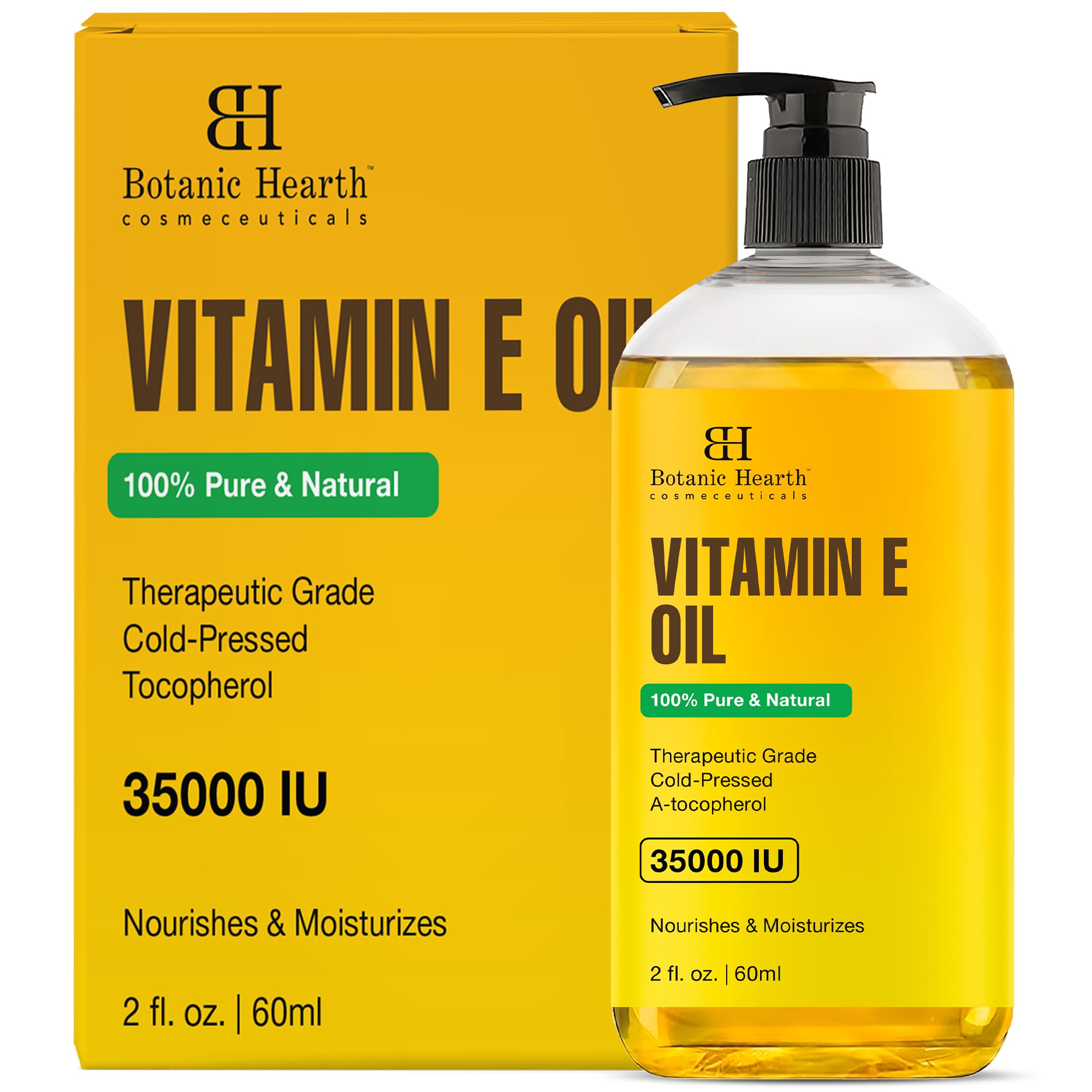 Foto 3 pulgar | Aceite De Vitamina E Botanic Hearth 100% Puro Y Natural, 60 Ml - Venta Internacional.