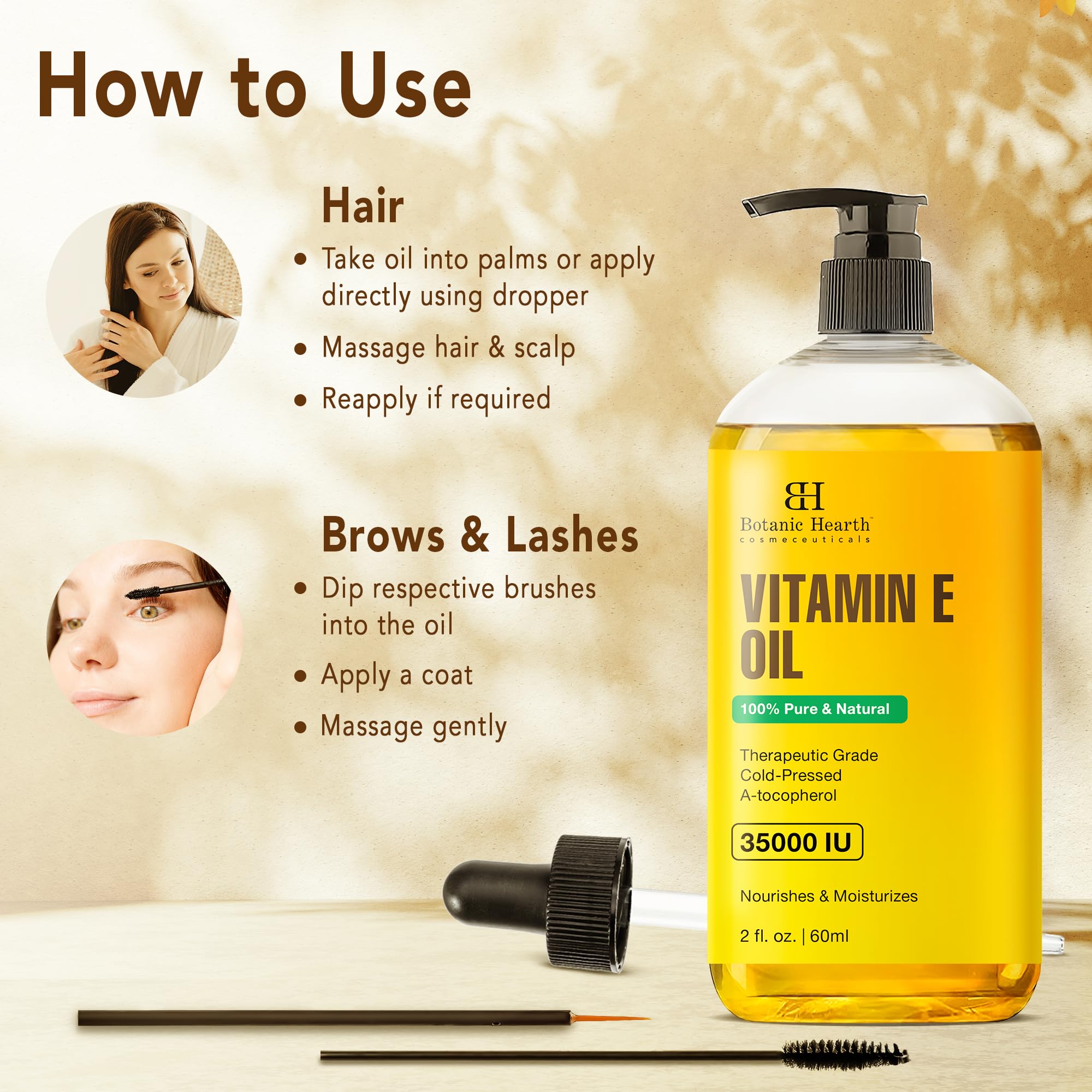 Foto 5 | Aceite De Vitamina E Botanic Hearth 100% Puro Y Natural, 60 Ml - Venta Internacional.