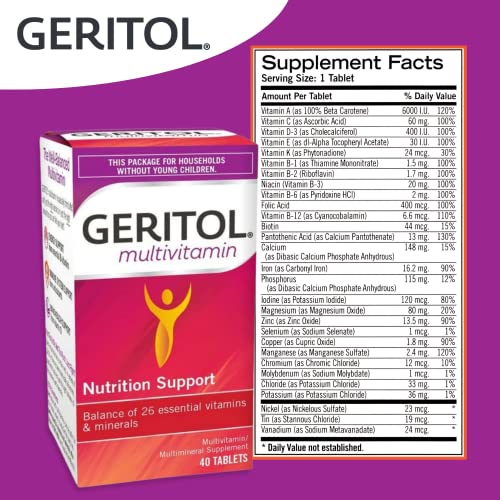 Foto 6 | Suplemento Geritol, Soporte Nutricional Multivitamínico, 40 Tabletas - Venta Internacional.
