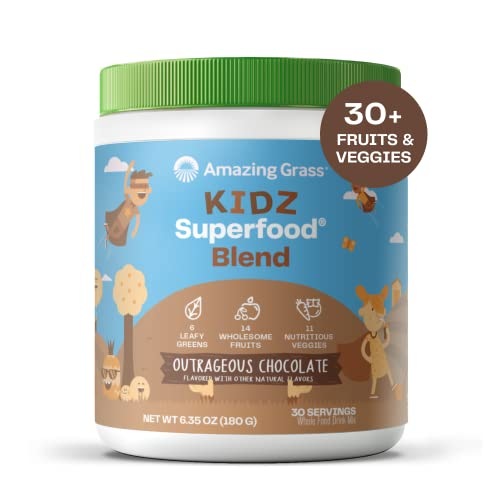 Foto 2 pulgar | Superfood Amazing Grass Kidz Organic Greens Chocolate 180 G - Venta Internacional.
