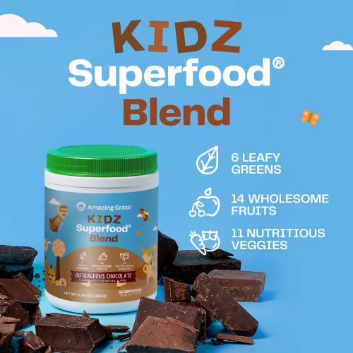 Foto 4 pulgar | Superfood Amazing Grass Kidz Organic Greens Chocolate 180 G - Venta Internacional.