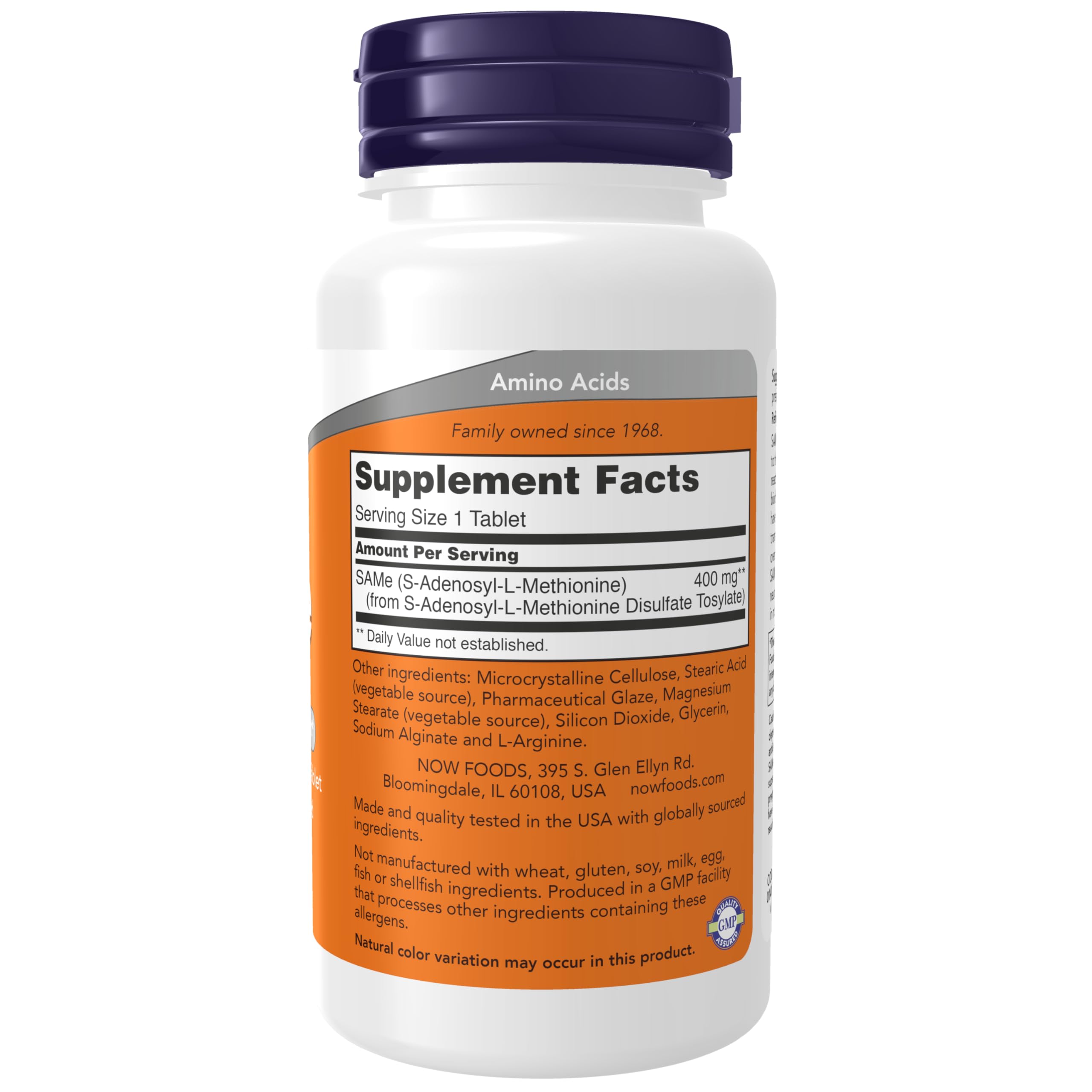 Foto 3 pulgar | Suplemento Now Same (s-adenosil-l-metionina) 400 Mg 60 Tabletas - Venta Internacional.