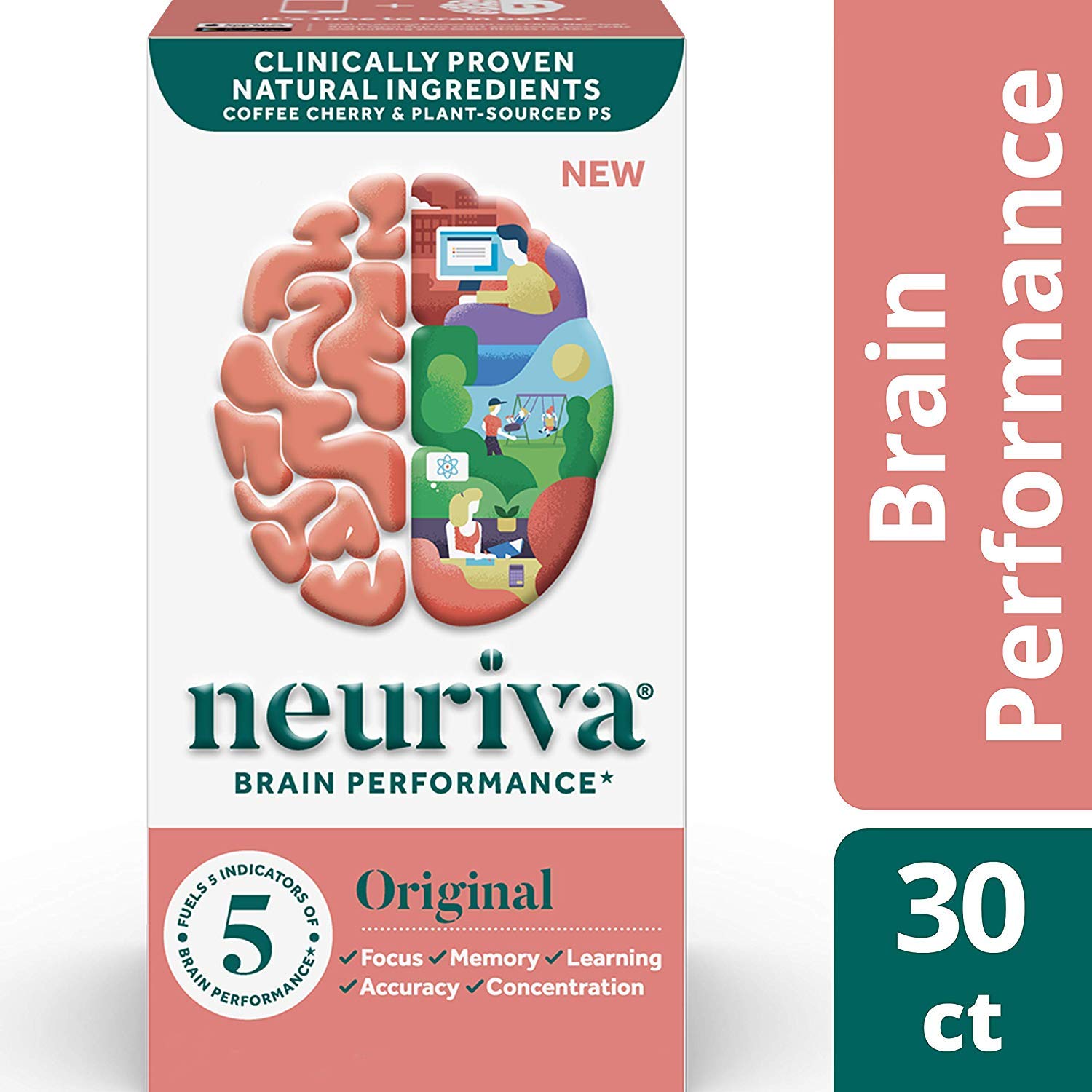 Foto 3 pulgar | Suplemento Neuriva Original Brain Performance 30 Comprimidos - Venta Internacional.
