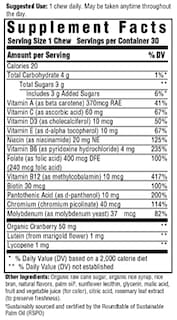 Foto 2 | Masticables Blandas Multivitamínicas Megafood Women's One Daily 30 Chews - Venta Internacional.