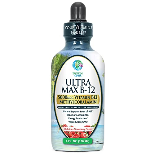 Gotas Líquidas Sublinguales De Vitamina B12 Tropical Oasis 118 Ml - Venta Internacional.