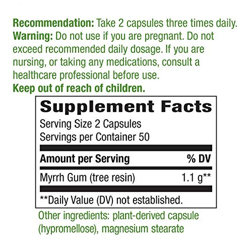 Foto 4 pulgar | Suplemento De Resina De Árbol De Goma De Mirra De Nature's Way, 1100 Mg, 100 Vca - Venta Internacional.