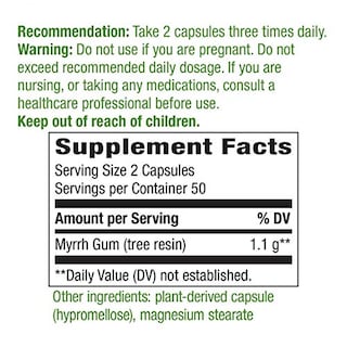 Foto 3 | Suplemento De Resina De Árbol De Goma De Mirra De Nature's Way, 1100 Mg, 100 Vca - Venta Internacional.